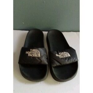 The North Face 700 Puffer Slides Sandals Black Logo